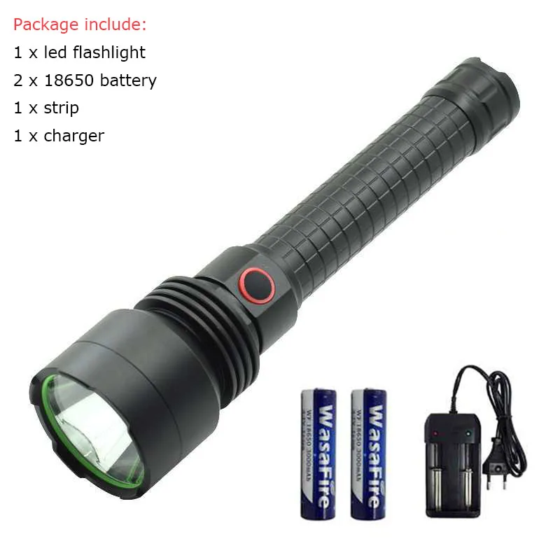 

Powerful XHP50 Led Tactical Flashlights Outdoor Lighting Lanterna Torch With 18650 Battery + Charger Camping Light Flash Light