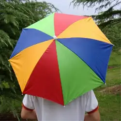 Женский Мужской многоцветный праздничный зонтик непромокаемая шляпа нарядное платье