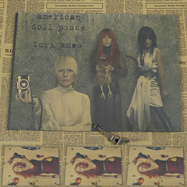 Винтаж плакат Tori Amos Moss крафт ретро рок старой группы Рисование бар студенческого