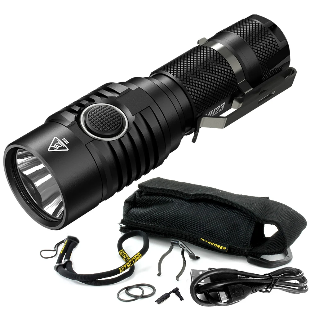 Перезаряжаемый фонарик NITECORE MH23 светодиодный водонепроницаемый уличный фонарь с