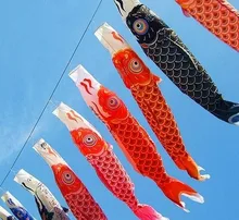 Koinobori Koi Nobori Carp Windsocks Streamers Fish Flag decoración de fiesta Med Fish Kite Hang decoración de pared 15,7 pulgadas 59 pulgadas 5 colores