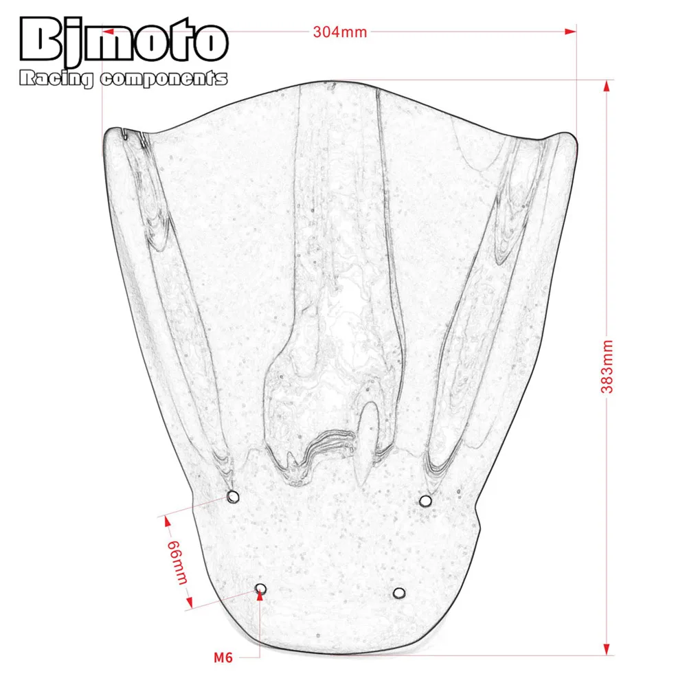 Bjmoto мотоциклетные MT07 FZ07 ветрового стекла ветроотражатель whidshield для Yamaha MT-07 2013- ФЗ 07 FZ-07
