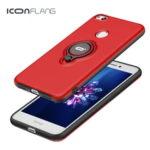 Iconflang кольцо Чехол для Huawei Honor 8 lite чехол Роскошь кожи Подставки кольцо держатель В виде ракушки для Honor 8 Lite Бесплатная доставка