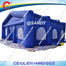 Воздуха до двери, 14x7x4mH темно-синие большие надувные вечерние палатки, открытый надувной шатер