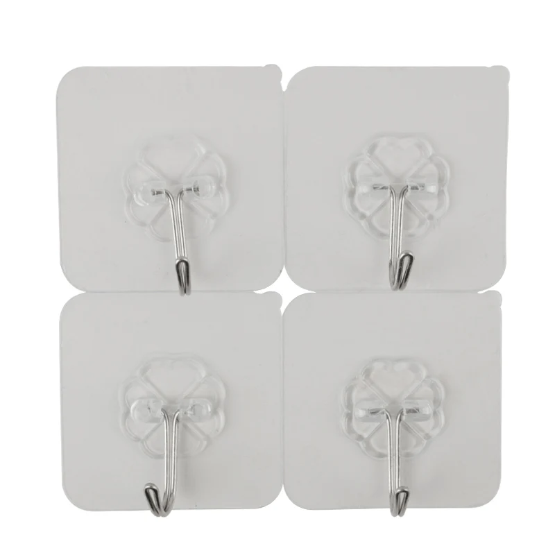 4 шт. подшипник 10 кг клей крепкий настенный крюк Lucky Clover прозрачные кухонные