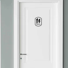 Symbol Door Toilet Bathroom Bath Shower WC Man & Women Funny Sticker Decal 2WS0036