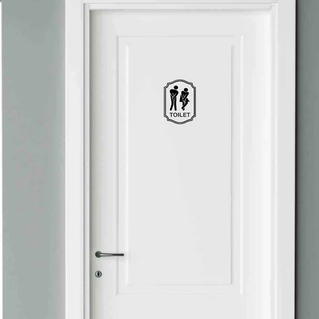 Simbol Pintu Toilet R Mandi Shower Wc Pria Wanita Lucu Simbol Pintu Toilet R Mandi Shower Wc Pria Wanita Lucu Sticker Decal 2ws0036