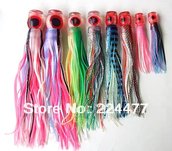 

6.5-9 Inch Mixed Set Soft octopus double skirt bait fishing baits PP soft head bait