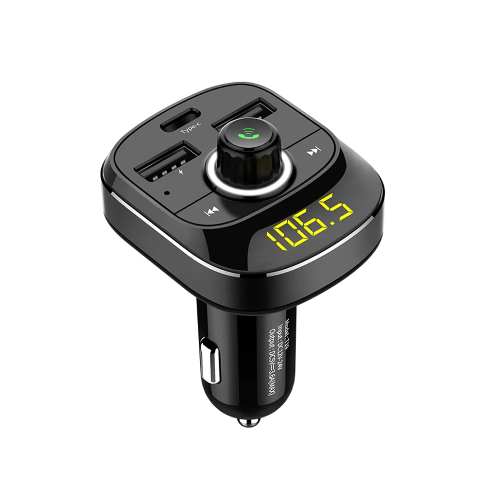 3.1A type-C умная музыка Bluetooth автомобильный комплект MP3 для fm-излучателя Прямая