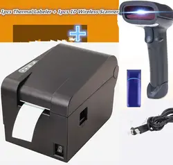NEW1D Беспроводной сканер штрих-кода + одежда тег 58 мм Термальность штрих-код стикера принтера принтер Qr код Номера для сушки принтер этикеток