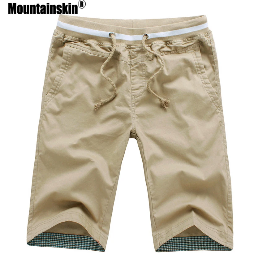 

Mountainskin 2018 4XL Men's Summer Shorts Men Beach Shorts Cotton Casual Shorts Breathable homme Men Brand Clothing SA411