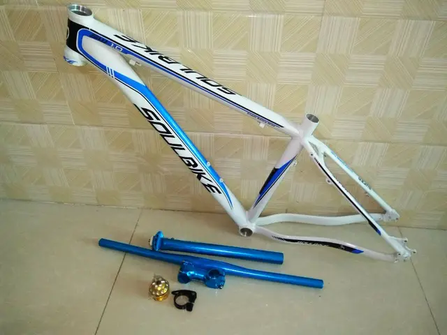 Cheap Free shipping original bicycle frame disc mountain bike MTB frame 26*17 inch Comprising seat tube seat tube clamp wrist headset