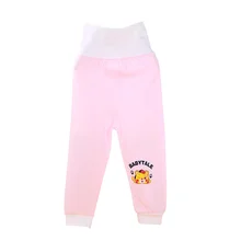 Из 2 предметов для малышей, штаны для мальчиков Высокая Талия для детей штанишки для малышей штаны для девочек живота защиты ребенка, штаны для малышей, с милым медведем Одежда для мальчиков