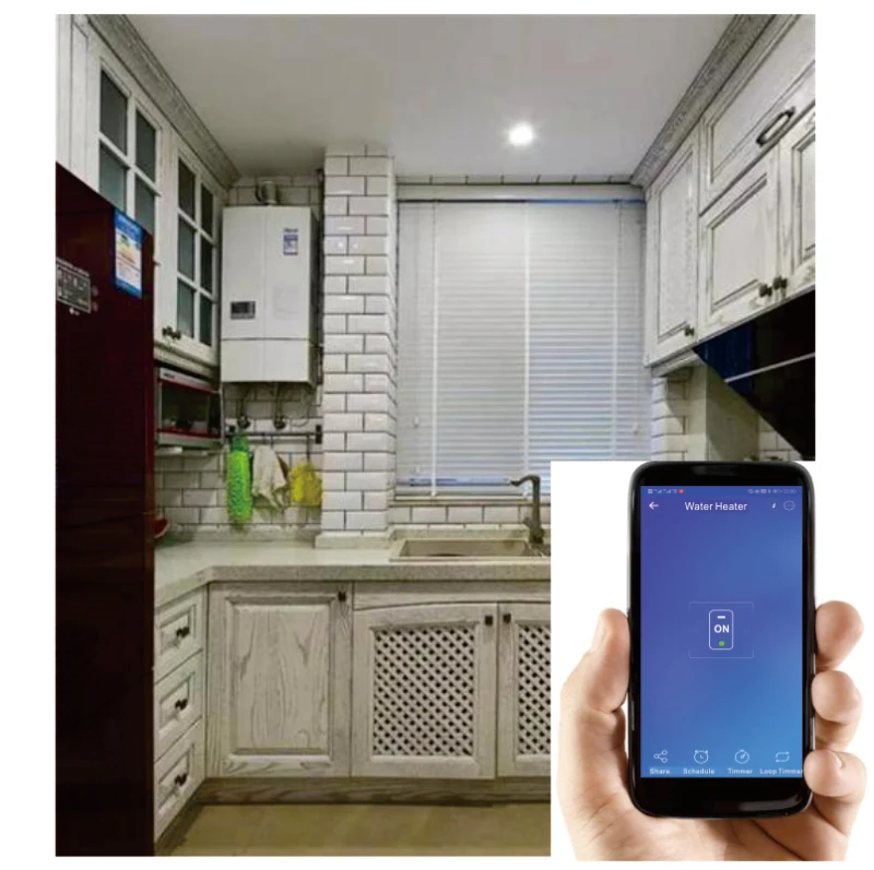 Стандарт Великобритании/ЕС умный WiFi котельный переключатель alexa google home assistant дистанционное управление голосовой таймер водонагреватель