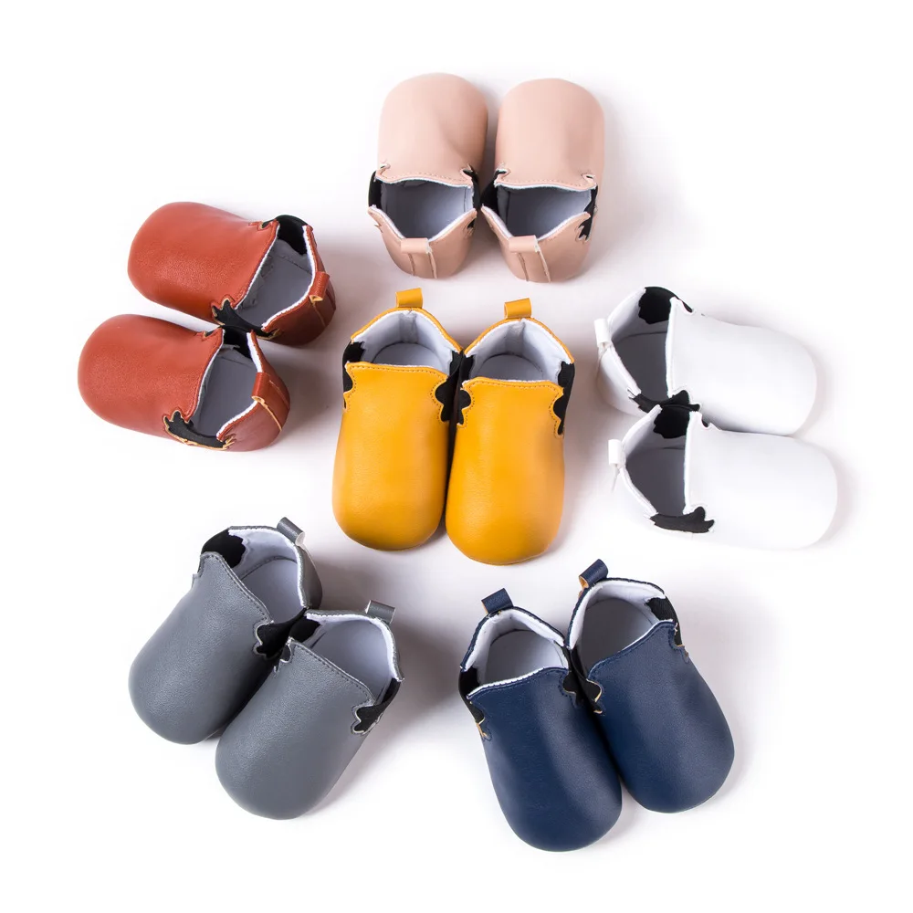 

19 Autumn and Winter New Boys and Girls Pu Elastic With Baby Boots Soft Bottom Baby Toddler Shoes Baby Boots