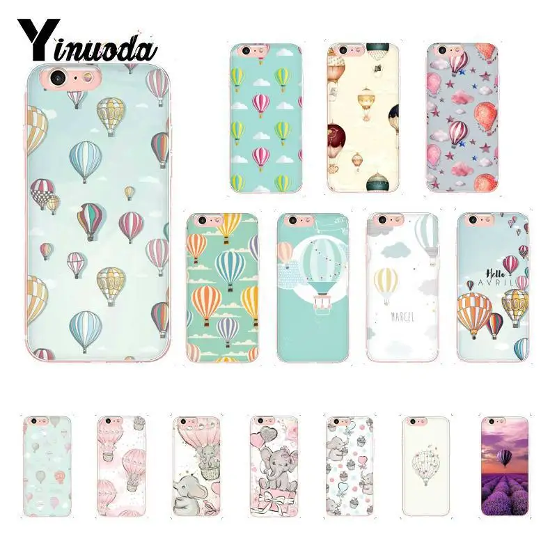 

Yinuoda Cute cartoon hot air balloon Phone Cover For iphone 11 Pro Max8 7 6 6S Plus 5 5S SE XR X XS MAX Shell
