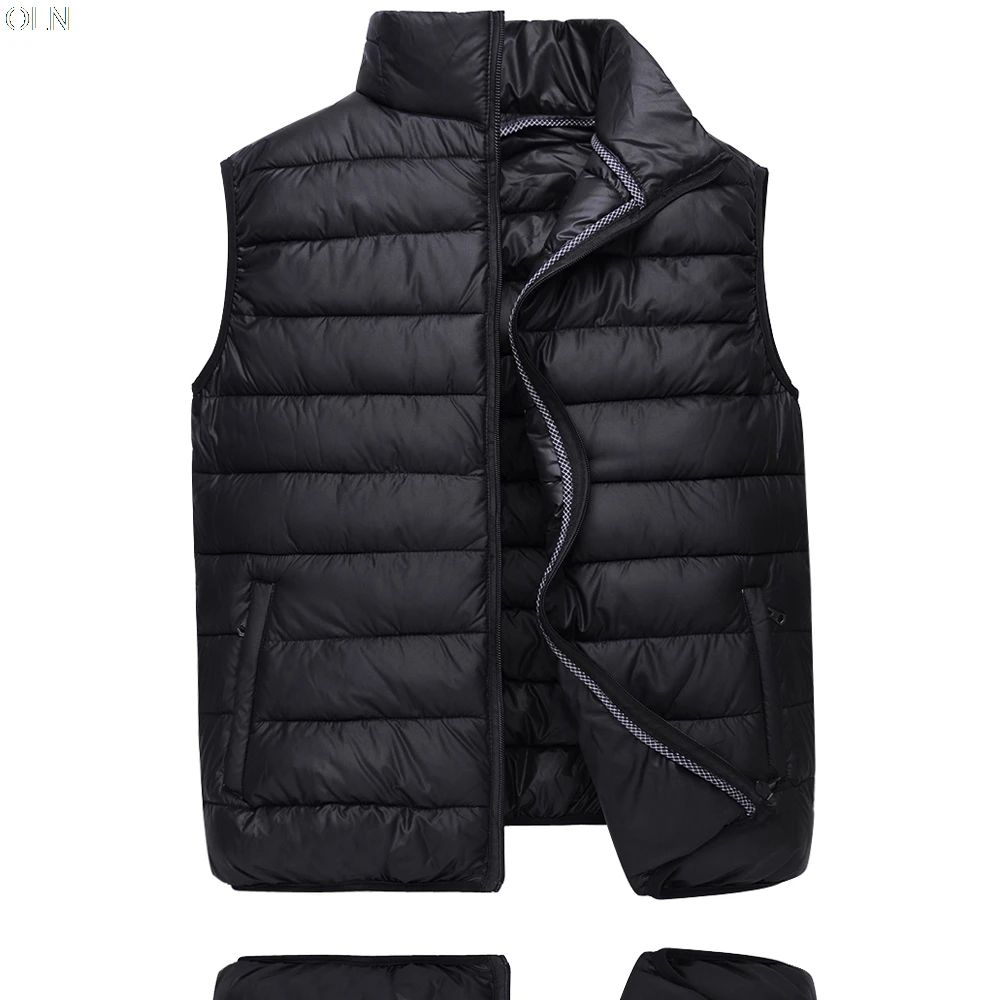 2018 men's wear to keep warm down vests qiu dong collar warm vest-in ...