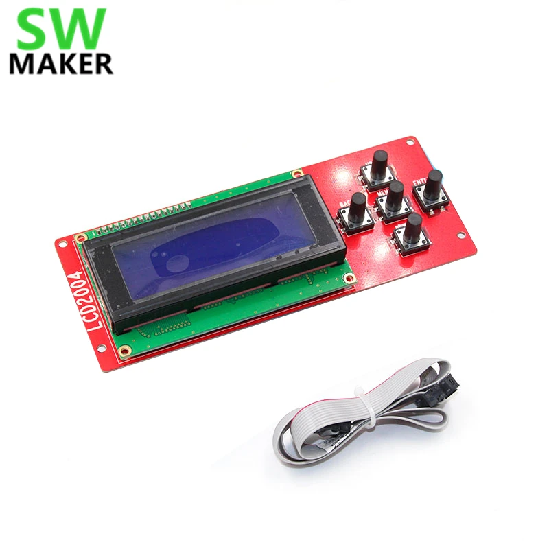 Модуль контроллера ЖК-экрана SWMAKE 2004 с кабелем для 3D-принтера RAMPS 1 4 Mega Pololu Shield Reprap