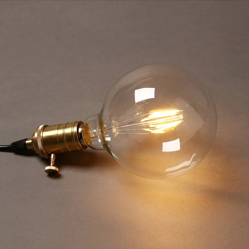Ретро светодиодный Edison лампа E14 E27 ST64 T30 накаливания нить свет 220 V G80 G95 G125 Эдисон