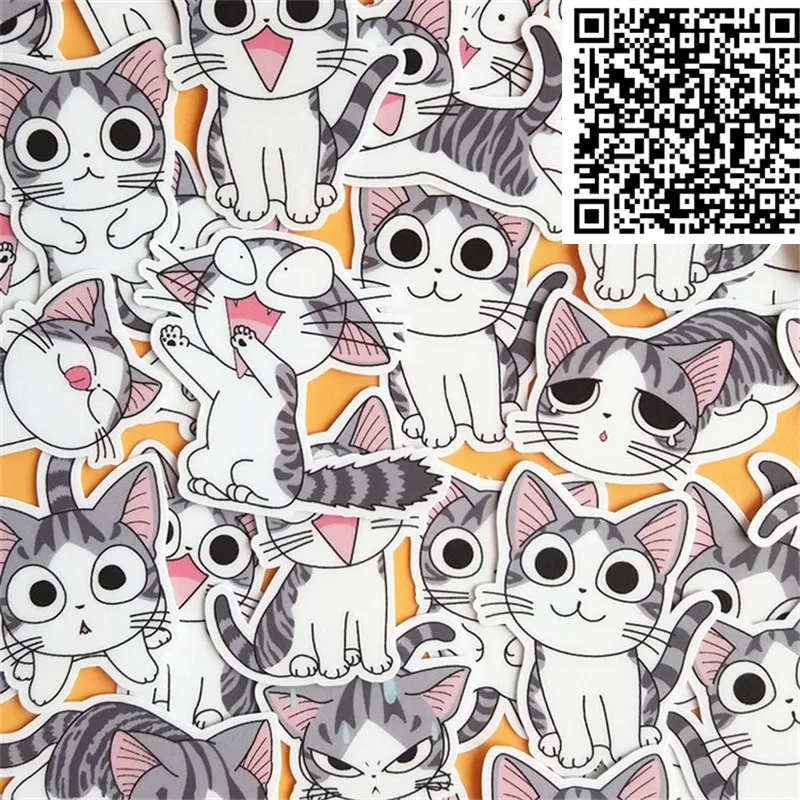 

32 pcs Lazy cat sells cartoon Stickers for phone Decorative waterproof sticker Scrapbooking For Laptop Children