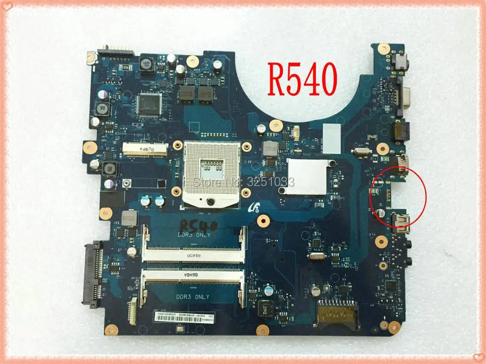 BA41-01219A نموذج BREMEN-C BA41-01220A BA41-01218A ل samsung NP-R540 R540 P530 اللوحة المحمول HM55 DDR3 فقط