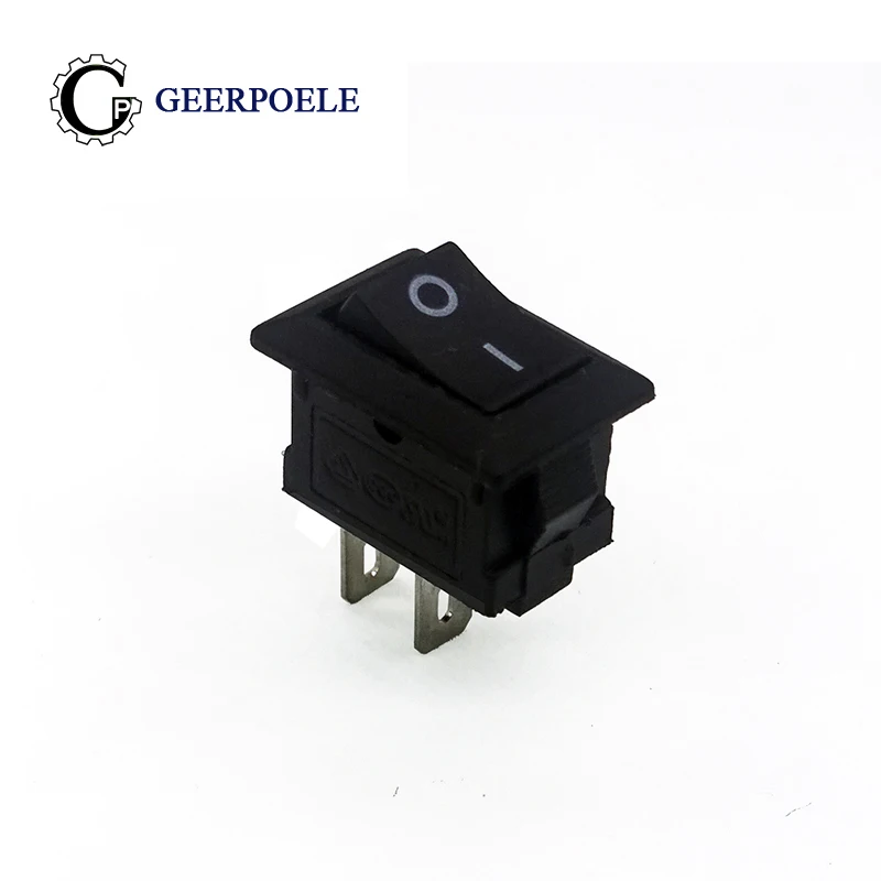 

10 pcs/lot KCD1 15*10mm 2p Boat Rocker Switch Single Pole SPST Snap-in on off Power switch Position 3A/250V