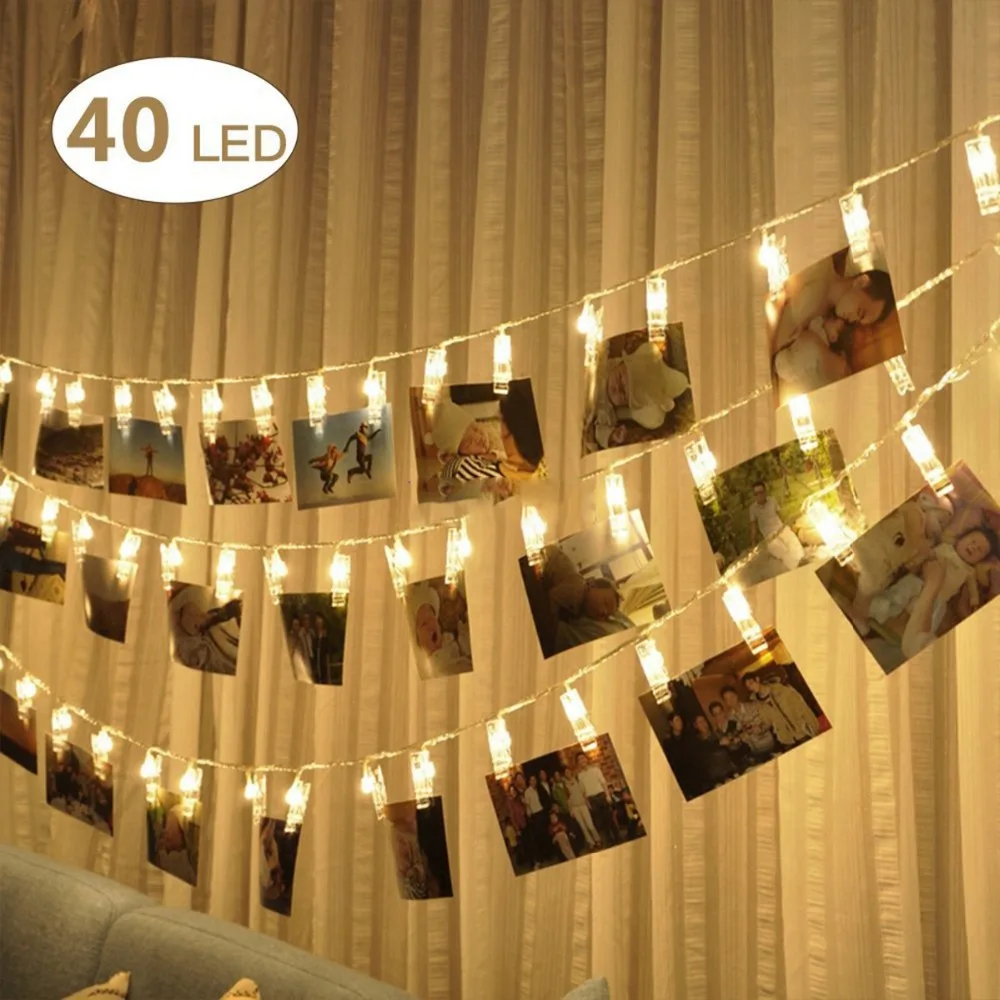 

Litwod Z20 LED clip light string 1.2 meter / 2.2 meters / 4.2 meters battery box USB decorative light photo clip light christmas