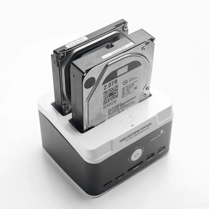 USB3.0 SATA двойной отсек внешний жесткий диск Док станция для 2,5 дюймовый& 3,5 дюйма SATA hdd жесткий диск до 3 ТБ