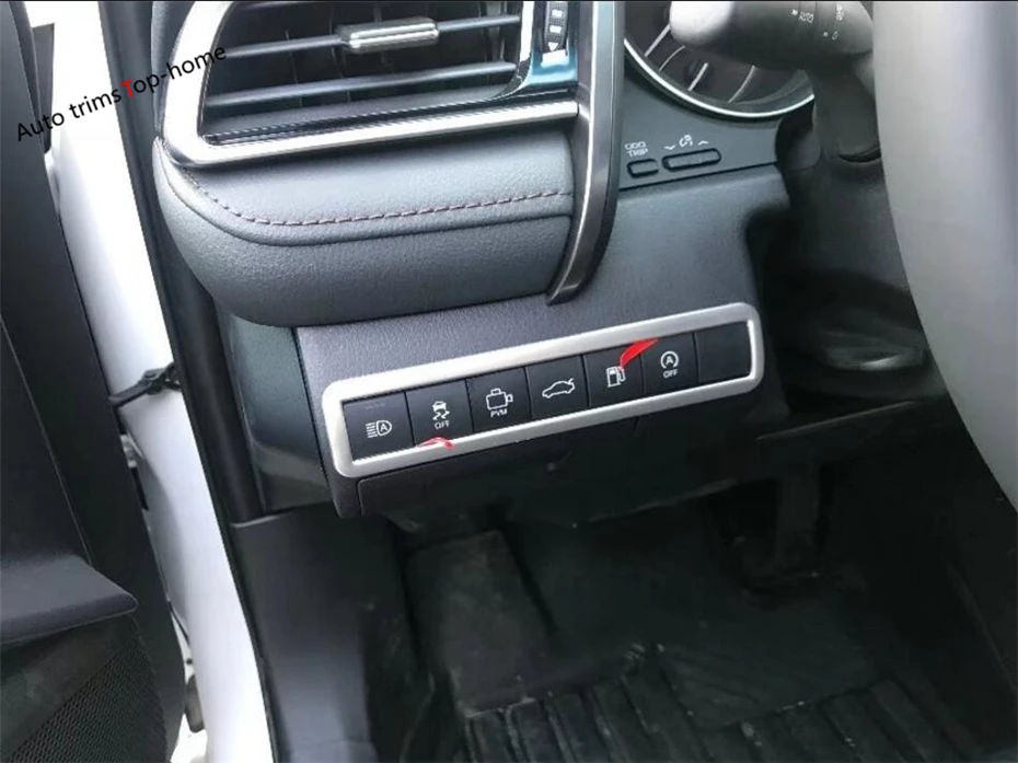 

Yimaautotrims Front Lights Headlight Lamp Switch Button Frame Cover Trim Fit For Toyota Camry 2018 2019 ABS Interior Mouldings