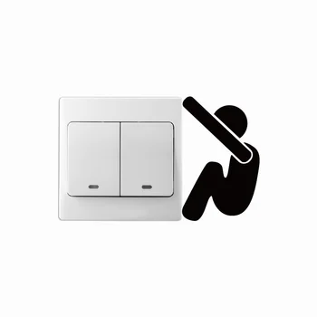 

KG-200 Funny Light Switch Sticker Creative Cartoon Silhouette Vinyl Wall Sticker Home Decor Home Wallpaper