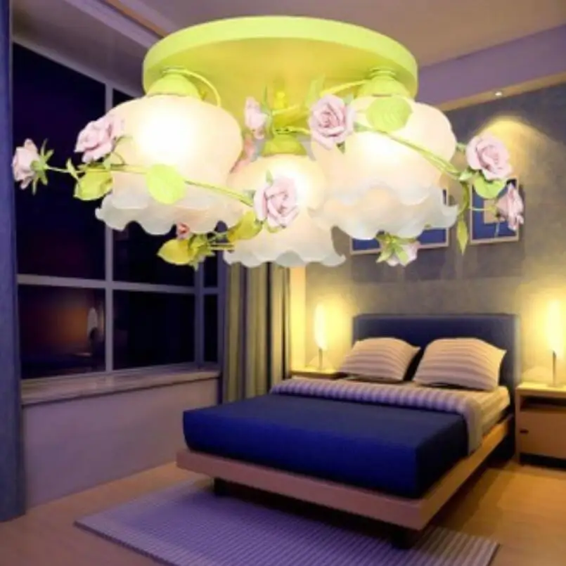 sitting room bedroom 60cm rural lamp led to absorb dome light petals