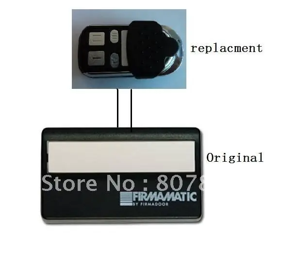 

Free shipping , Firmamatic replacement remote , 433MHZ. rolling code, 100% compatible.
