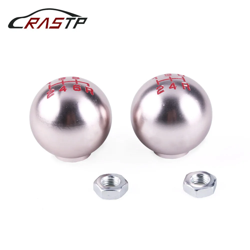 

RASTP-1Pcs 5 Speed/6 Speed Aluminum Round Gear Shift Knob Manual Transmission with Screw for Honda Civic RS-SFN052