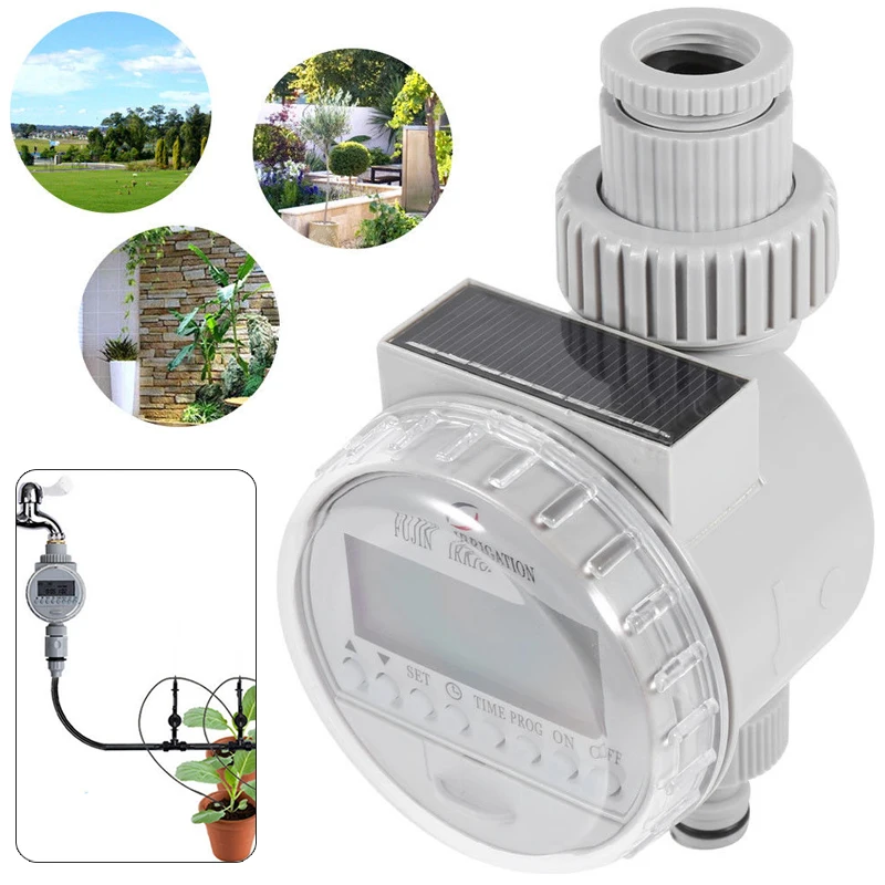 JX LCLYL Solar Digital LCD Auto Watering Timer Water saving Irrigation ControllerGarden Water