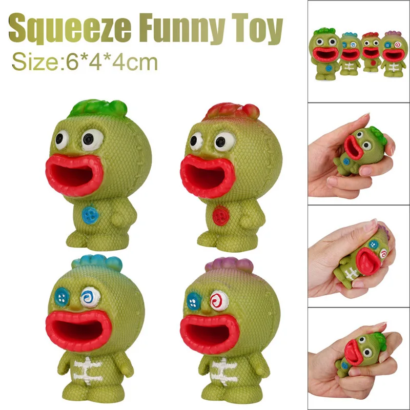 

1 pcs Funny Rubber Stress Relief Toy Decor Decompression Popping Out Decor Squeeze Soft Toys