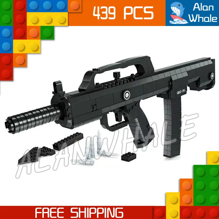 

439pcs Model QBZ-95 Infantry Rifle Toy Gun Weapon For Military Assault Soldiers Building Kit Blocks Toys Compitable with Lego