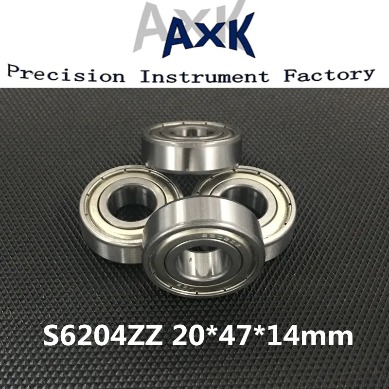 S6204zz Abec 3 (2 шт.) 20x47x14 мм шарикоподшипник из нержавеющей стали S6204z Roulement A Bille Rodamientos