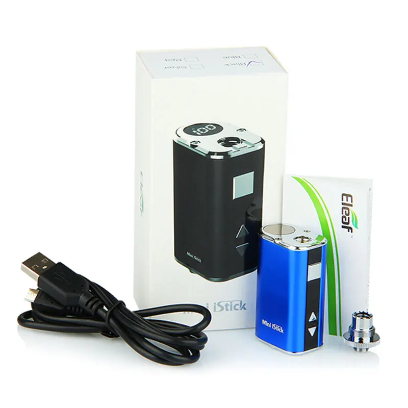 10 Вт, Eleaf iStick, мини бокс, мод, портативный аккумулятор, 1050 мА/ч, с топом, светодиодный, цифровой дисплей, переменное напряжение, электронные сигареты