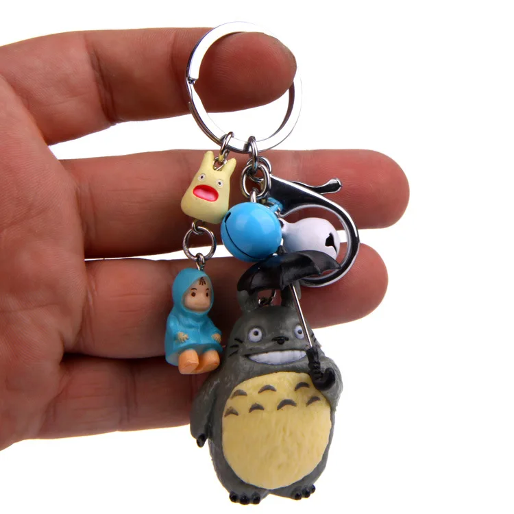Hayao Miyazaki Ghibli милый ПВХ аниме Мой сосед фигурка Тоторо брелок для ключей детские рождественские подарки