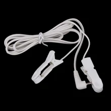 1 unids Nuevos Electrodos Cables Cables de Conexión con 2 Clips Para las Orejas para DECENAS Digital Terapia Máquina Masaje 2.5mm enchufe