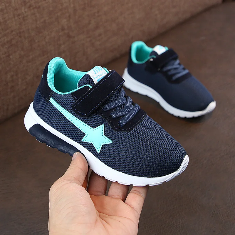 

AFDSWG mesh breathable fashion kids shoes five-pointed star black kid girl sneakers purple kids running blue shoes kids sport