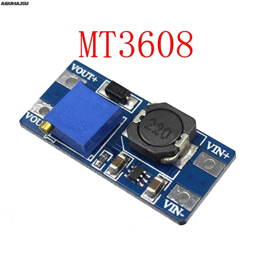MT3608 DC регулируемый Повышающий Модуль 2А с MICRO USB 2в 24в до 5В 9В 12В 28В|Интегральные