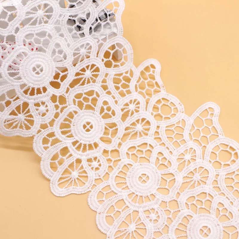 1yard 7cm White Flower Embroidery Lace for Wedding Dress Decoration DIY Sewing Accessories | Дом и сад