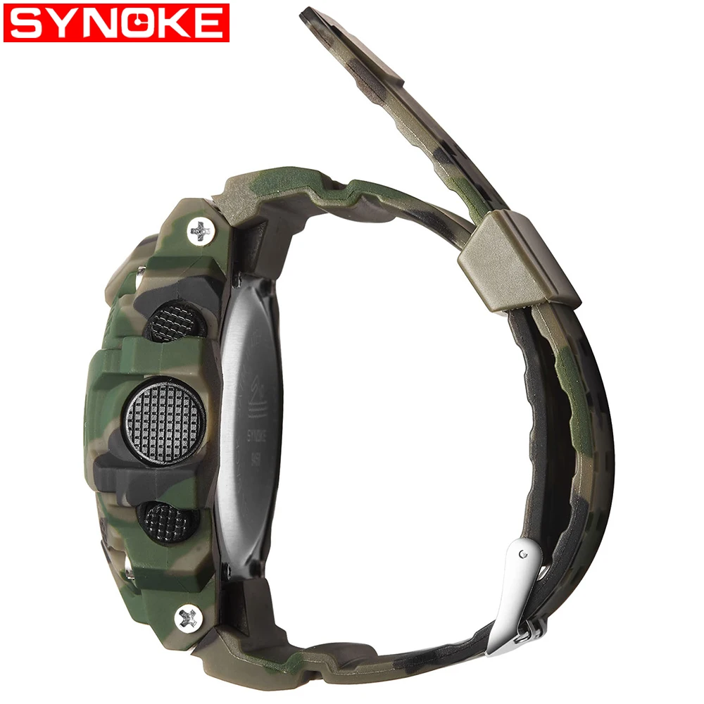 SYNOKE 9448 Новый Спорт на открытом воздухе армия часы камуфляж цвет для мужчин