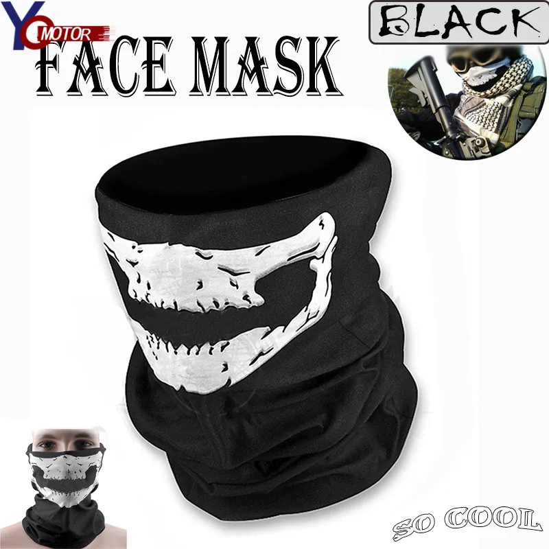 

Warm winterMotorcycle Skull Ghost Face Windproof Mask Outdoor Sports Warm Ski Caps Bicycle Bike Scarf Waterproof cycling protect