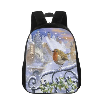 

Customized Christmas Day Children's Backpack Bag Flower Boys and Girls Travel Casual Backpack Men's and Women's Backpack Print
