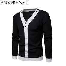 Env мужской st зимний повседневный мужской свитер с v-образным вырезом в полоску, облегающая трикотажная одежда, мужские свитера, пуловеры для мужчин