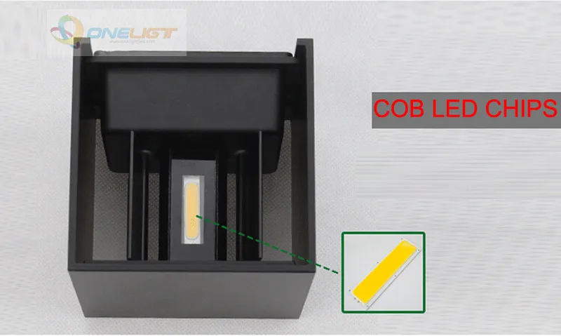 Водонепроницаемый 10 Вт 12 Вт светодиодный настенный светильник Внутреннее и наружное освещение современный короткий куб регулируемый COB светодиодный настенный светильник алюминиевый