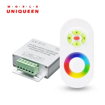 

Cheap LED mini wireless RF Touch full color RGB controller w/RF 5key remote,DC12V<180W 24V<360W 3channels for RGB Strip Lights