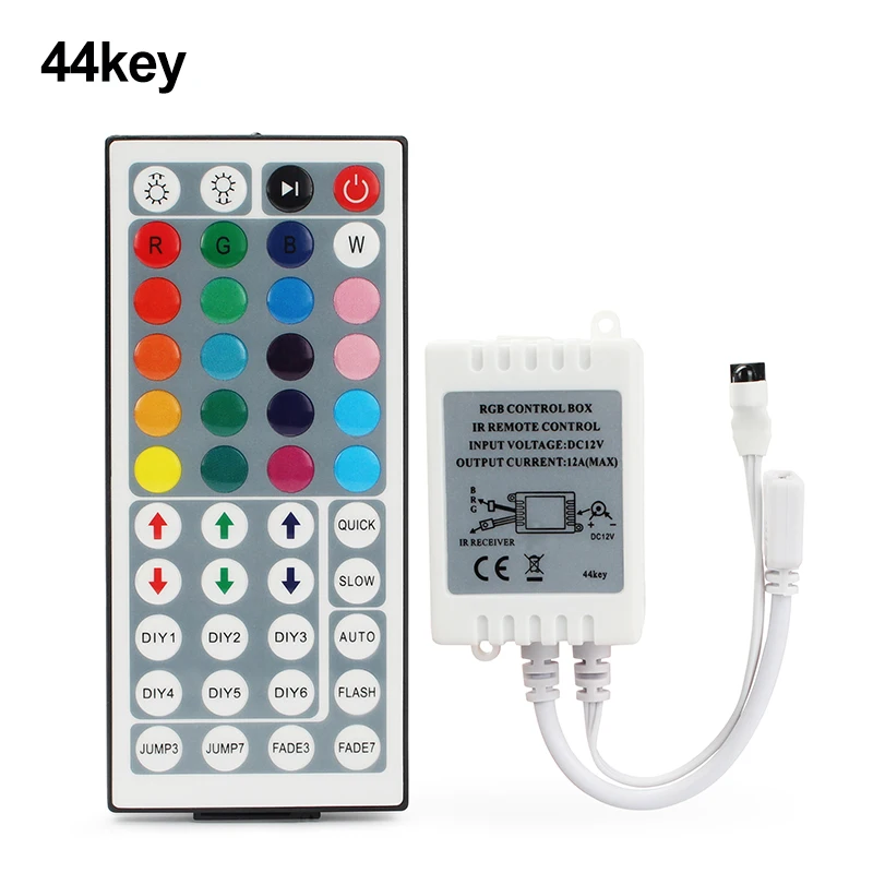 RGB ИК пульт дистанционного управления Мини 24key 44key DC12V для SMD 2835 3528 5050 5730 5630 3014